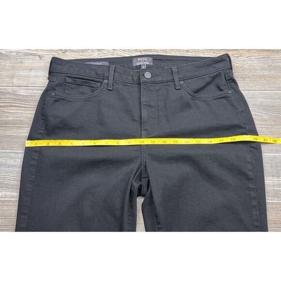 NYDJ For Chico's Bootcut Lift Tuck Tech Black Stretch Jeans Size 10 FITS 34/32 - Picture 8 of 12